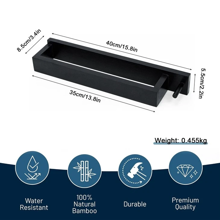 Black Bamboo Towel Rack For Bathroom high quality